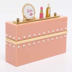Pre Owned Charlotte Olympia Pink Acrylic Barbie World Clutch