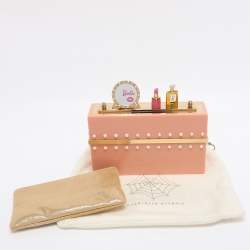Pre Owned Charlotte Olympia Pink Acrylic Barbie World Clutch