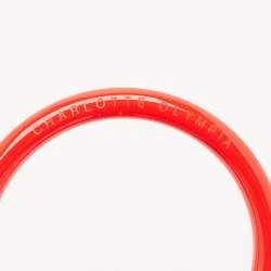 Pre Owned Charlotte Olympia Kitty Red Perspex Clutch