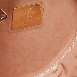 Pre Owned Charlotte Olympia Multicolor Straw and Suede Fiesta Chain Clutch Bag