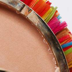 Pre Owned Charlotte Olympia Multicolor Straw and Suede Fiesta Chain Clutch Bag