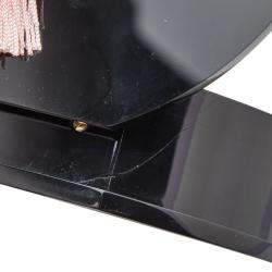 Pre Owned Charlotte Olympia Black/Pink Perspex Such a Tease Tassel Clutch