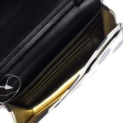 Pre Owned Charlotte Olympia Black/White Polka Dot Leather Feline Crossbody Bag