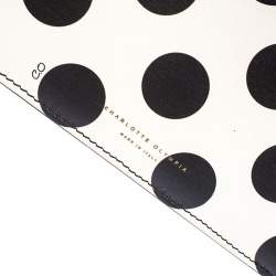 Pre Owned Charlotte Olympia Black/White Polka Dot Leather Feline Crossbody Bag