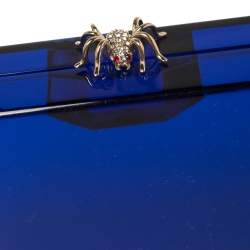 Pre Owned Charlotte Olympia Blue Perspex Pandora Classic Box Clutch