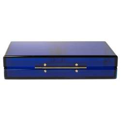 Pre Owned Charlotte Olympia Blue Perspex Pandora Classic Box Clutch