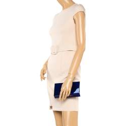 Pre Owned Charlotte Olympia Blue Perspex Pandora Classic Box Clutch