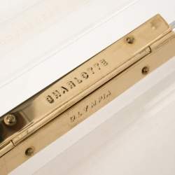 Pre Owned حقيبة كلتش شارلوت أوليمبيا كلاسيك بوكس برسبيكس شفاف بسلسلة