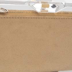 Pre Owned حقيبة كلتش شارلوت أوليمبيا صندوق باندورا بلاستيك ذهبي