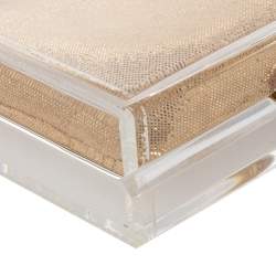 Pre Owned حقيبة كلتش شارلوت أوليمبيا صندوق باندورا بلاستيك ذهبي