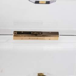 Pre Owned حقيبة كلتش شارلوت أوليمبيا صندوق باندورا بلاستيك ذهبي