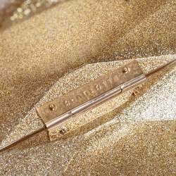 مملوكة مسبقًا حقيبة كلتش  شارلوت أوليمبيا بريسبكس ذهبي بقفل سبايدر