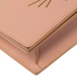 Pre Owned Charlotte Olympia Pink Leather Feline Purse Shoulder Bag