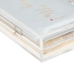 مملوكة مسبقًا Charlotte Olympia Clear Perspex Pandora Classic Box Clutch