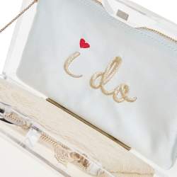 مملوكة مسبقًا Charlotte Olympia Clear Perspex Pandora Classic Box Clutch