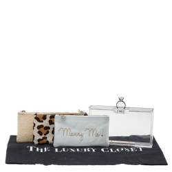 مملوكة مسبقًا Charlotte Olympia Clear Perspex Pandora Classic Box Clutch