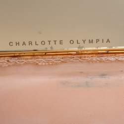 Pre Owned Charlotte Olympia Gold Metal Clutch