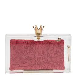 Charlotte Olympia Clear Perspex Pandora Classic Box Clutch