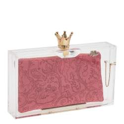 Charlotte Olympia Clear Perspex Pandora Classic Box Clutch