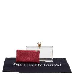 Charlotte Olympia Clear Perspex Pandora Classic Box Clutch