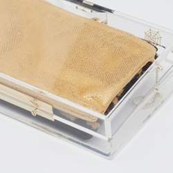 Pre Owned Charlotte Olympia White Clear Perspex Box Clutch