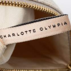 مملوكة مسبقًا Charlotte Olympia White Clear Perspex Pandora Box Clutch