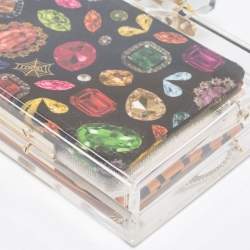 مملوكة مسبقًا Charlotte Olympia White Clear Perspex Pandora Box Clutch
