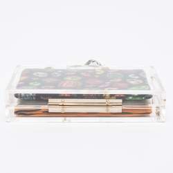 مملوكة مسبقًا Charlotte Olympia White Clear Perspex Pandora Box Clutch