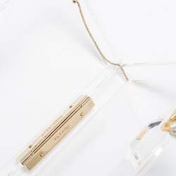 مملوكة مسبقًا Charlotte Olympia White Clear Perspex Pandora Box Clutch