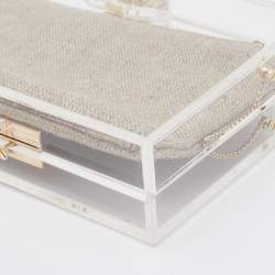 Pre Owned Charlotte Olympia Clear Perspex Pandora Classic Box Clutch