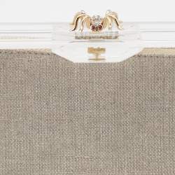 Pre Owned Charlotte Olympia Clear Perspex Pandora Classic Box Clutch