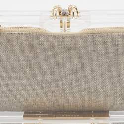 Pre Owned Charlotte Olympia Clear Perspex Pandora Classic Box Clutch