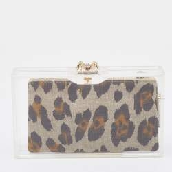 Pre Owned Charlotte Olympia Clear Perspex Pandora Classic Box Clutch