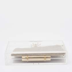 Pre Owned Charlotte Olympia Clear Perspex Pandora Classic Box Clutch
