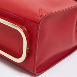 Pre Owned Charlotte Olympia Red Leather Bogart Top Handle Bag