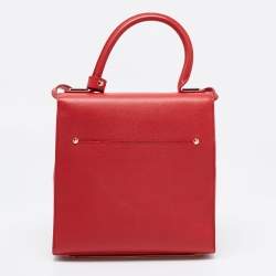 Pre Owned Charlotte Olympia Red Leather Bogart Top Handle Bag