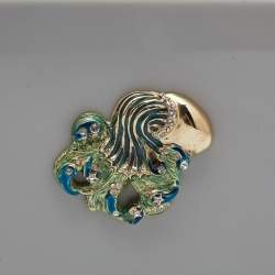 Pre Owned Charlotte Olympia Grey Perspex Aquarius Zodiac Pandora Box Clutch 