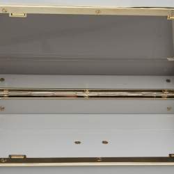 Pre Owned Charlotte Olympia Grey Perspex Aquarius Zodiac Pandora Box Clutch 