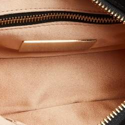 Pre Owned Charlotte Olympia Black Suede and Patent Leather Telephone Top Handle Bag