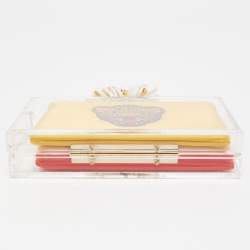 Charlotte Olympia Clear Perspex Pandora And Multicolor Pouches Classic Box Clutch