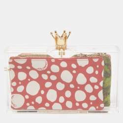 Charlotte Olympia Clear Perspex Pandora Royal Box Clutch
