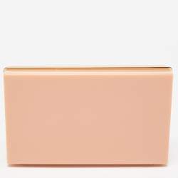 Pre Owned Charlotte Olympia Light Orange Perspex Cancer Zodiac Pandora Box Clutch 