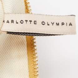 Pre Owned Charlotte Olympia Light Orange Perspex Cancer Zodiac Pandora Box Clutch 