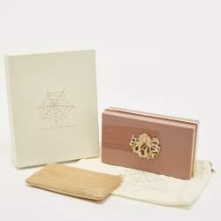 Pre Owned Charlotte Olympia Lilac Perspex Virgo Zodiac Pandora Box Clutch