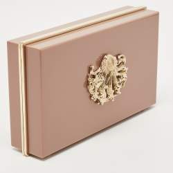 Pre Owned Charlotte Olympia Lilac Perspex Virgo Zodiac Pandora Box Clutch