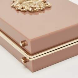 Pre Owned Charlotte Olympia Lilac Perspex Virgo Zodiac Pandora Box Clutch