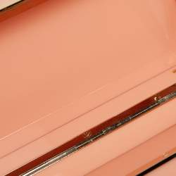 Pre Owned Charlotte Olympia Peach Perspex Cancer Zodiac Pandora Box Clutch