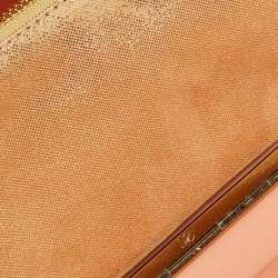 Pre Owned Charlotte Olympia Peach Perspex Cancer Zodiac Pandora Box Clutch