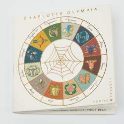 Pre Owned Charlotte Olympia Peach Perspex Cancer Zodiac Pandora Box Clutch