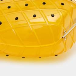 Pre Owned Charlotte Olympia Orange/Green Ana Pineapple Chain Shoulder Bag